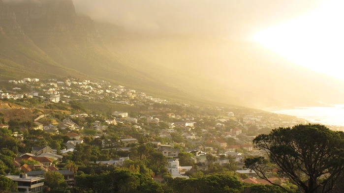 Solnedgång i Camps bay, Kapstaden