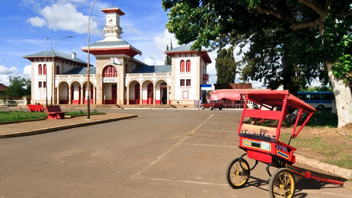 Antsirabes vackra stationsbyggnad från 1923
