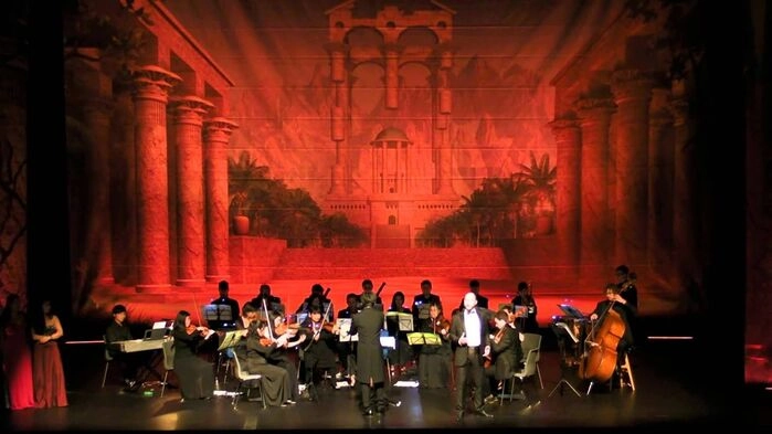 På en stjärnspäckad Silvestergala framför Berg Festival Orchestra, kör och solister ett glittrande fyrverkeri av operahits, wienervalser och operettpärlor.