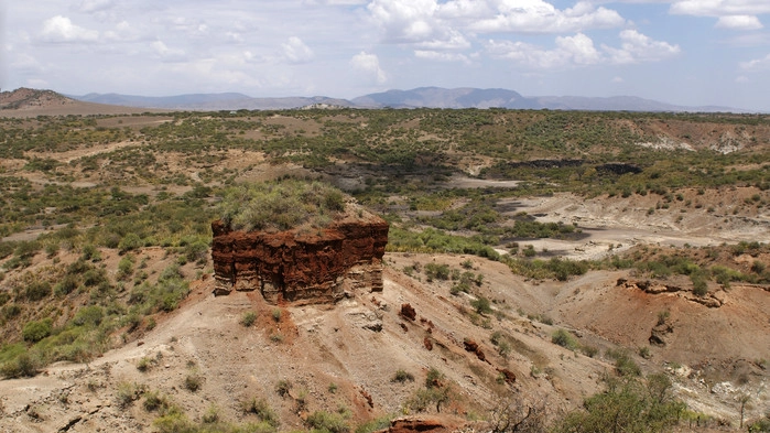 Olduvai gorge mellan Serengeti och Ngorongoro.